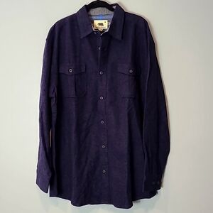 DAKOTA GRIZZLY Button Down Flannel‎ Shirt New Mens Size XXL Thick Comfy Blue